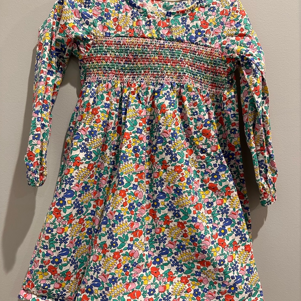 Floral smocked spring cotton dress - never worn without tags (nwot)